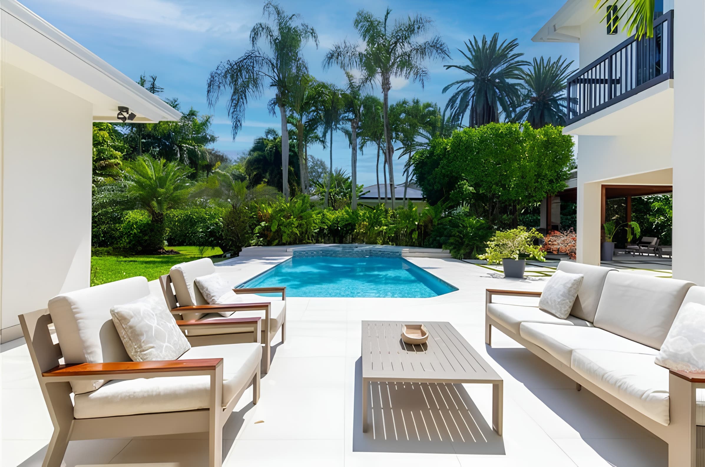 Terraço com piscina — Residência Miami, Florida